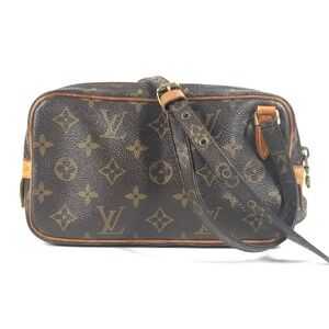 LOUIS VUITTON Brown Monogram Canvas Pochette Shoulder Bag